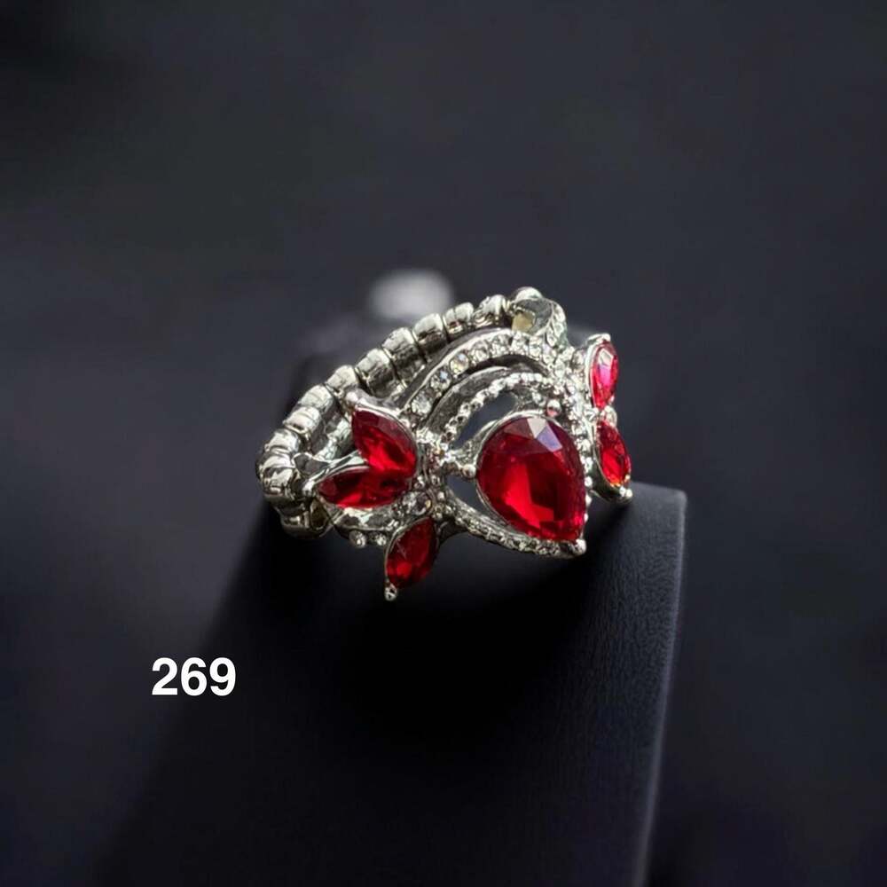 Paparazzi Red Rhinestone Stretching Band Ring